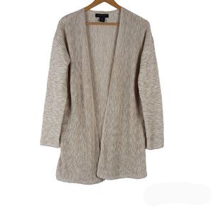 Tahari Open Linen Blend Lightweight Cardigan Size Large